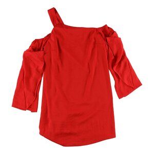 Rachel Roy Womens Ruffled One-Shoulder a-line Dress‎  Red  12
